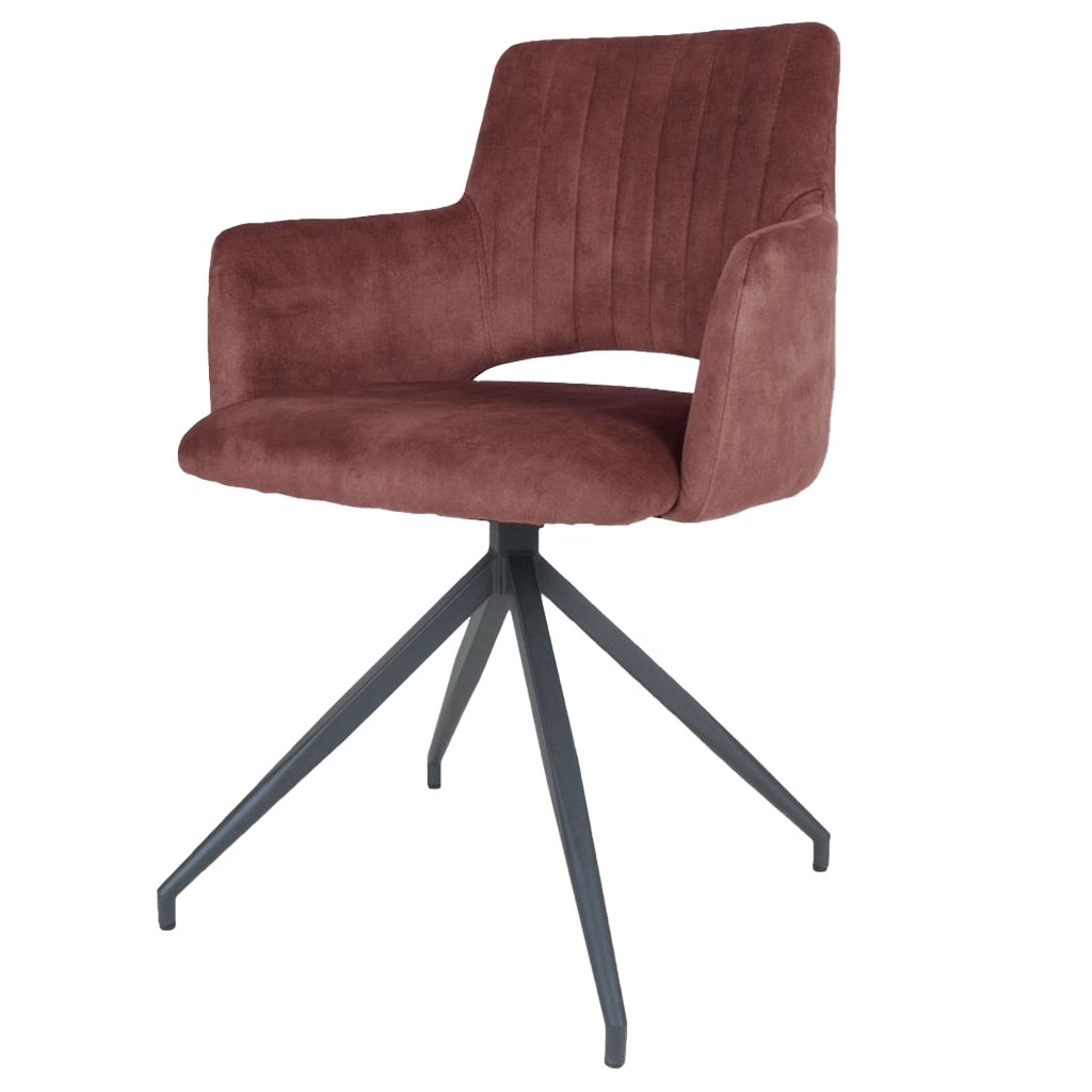 Eetkamerstoel Jasper velvet Rust