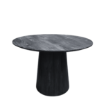 Ronde eettafel Sophie zwart 130cm conische poot - Afbeelding 2