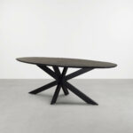 Ovale eettafel Marly 200 cm Zwart dun blad - Afbeelding 2