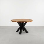 Ronde eettafel 110 cm mangohout - Afbeelding 2