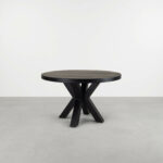 Ronde eettafel mangohout 140 cm Zwart - Afbeelding 2