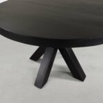 Ronde eettafel mangohout 140 cm Zwart - Afbeelding 3