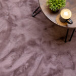 Vloerkleed Norah hoogpolig rond 160cm paars tapijt - Afbeelding 2
