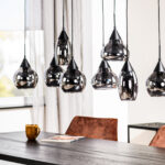 Hanglamp, 8-lichts, H340 smoke glas