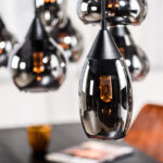 Hanglamp, 8-lichts, H340 smoke glas - Afbeelding 3