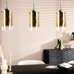 Hanglamp, 3-lichts, H850 goud - Afbeelding 3