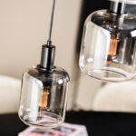 Hanglamp, 5-lichts, H340 smoke glas - Afbeelding 3