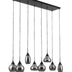 Hanglamp, 8-lichts, H340 smoke glas - Afbeelding 5