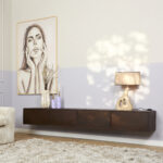 Zwevend tv meubel Vision Walnut | 240 cm - Afbeelding 2