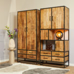 Kabinet Denver | Mangohout en staal | 90 cm - Afbeelding 3