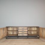Dressoir Denver | Mangohout en staal | 210 cm - Afbeelding 5