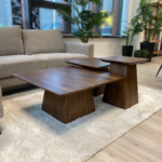 Salontafel vierkant 80 x 80 cm Walnoot - Afbeelding 5